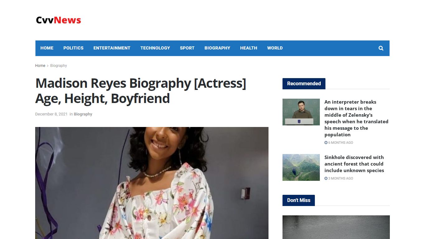 Madison Reyes Biography [Actress] Age, Height, Boyfriend